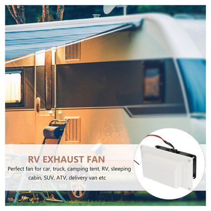 12V 15W RV Side Air Vent Ventilation Exhaust Fan Caravan Motorhome Trailer Camper