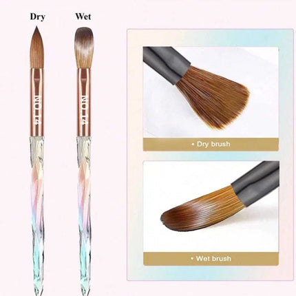 6Pcs Kolinsky Sable Nail Brush Set for Acrylic Powder, New Design