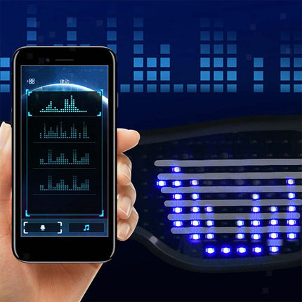 LED Bluetooth Glasses APP Programmable Text for Raves DJ EDM Events