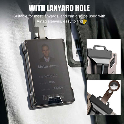 RFID Blocking Aluminum Card Holder Slim Wallet for Men with Money Clip