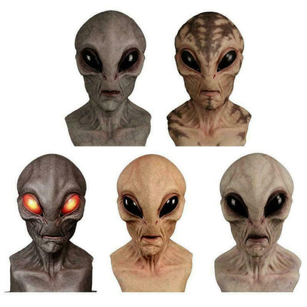 Soft Latex Alien Mask, Scary Halloween Cosplay Prop Comfortable