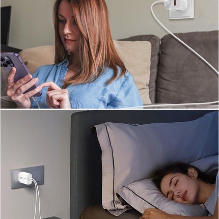 20W Dual USB-A Type-C Fast Charger Adaptor QC3.0 for iPhone Android SAA