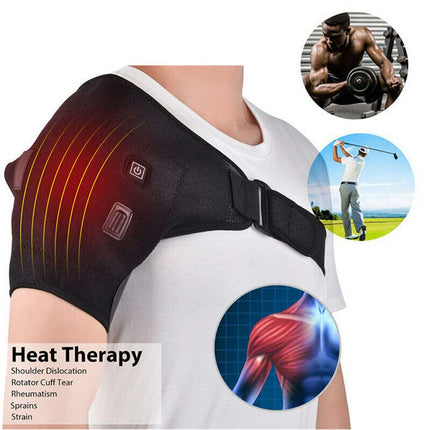 USB Heating Shoulder Pad Joint Pain Relief Heated Brace Support Wrap
