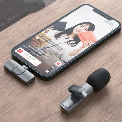 Wireless Lavalier Mini Mic for Android iPhone iPad Vlog Live Streaming