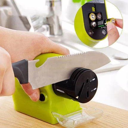 Cordless Electric Kitchen Sharpener Battery Operated Fast Sharp Tool