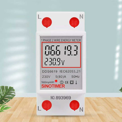 LCD Digital Power Meter KWH Electric Meter 220V 230V 50 60Hz Indoor