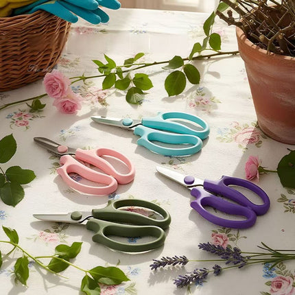 Garden Scissors & Floral Pruning Shears, Stainless Steel for Potted Plants