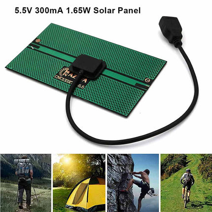 Solar Power Bank USB Outdoor Camping Hiking Phone Camera Charger