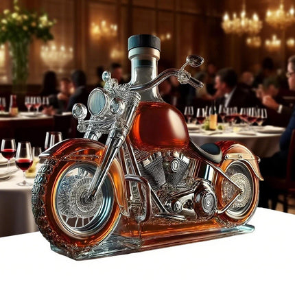 Motorcycle Glass Wine Decanter Vintage Whisky Decanter Liquor Bottle