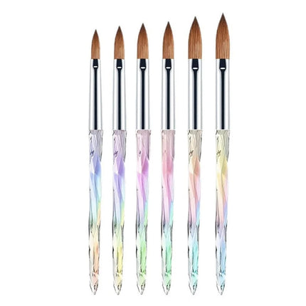 6Pcs Kolinsky Sable Nail Brush Set for Acrylic Powder, New Design