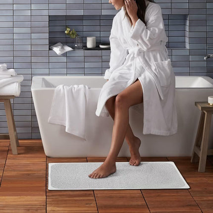 2X Anti Slip Loofah Shower Rug, Non Slip Bathroom Mat Carpet Water Drains