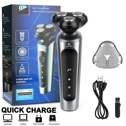 Men's Cordless Electric Rotary Shaver, Wet/Dry USB Rechargeable