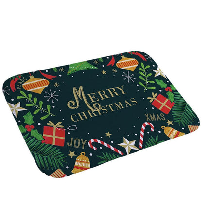 Christmas Door Mat Santa Claus Outdoor Rug Merry Xmas Decor 50x80cm