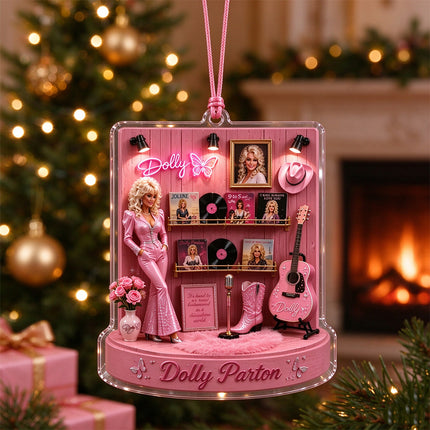 Christmas Tree Hanging Memorial Music Tribute 2D Acrylic Ornament