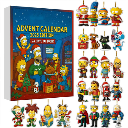 2025 Cartoon Family Advent Calendar 24 Days Christmas Countdown Gift