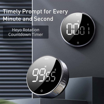 Baseus Digital LED Timer with Magnetic Back for Kitchen Cooking Countdown