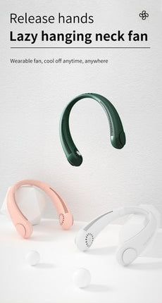 Bladeless Portable USB Neck Fan Rechargeable Dual Cooling Neckband