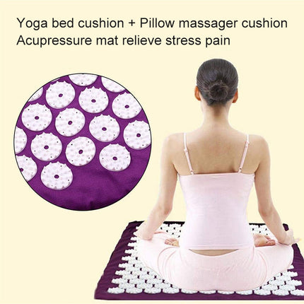 Non-slip Acupressure Yoga Mat, Spike Massage Cushion for Pilates & Fitness