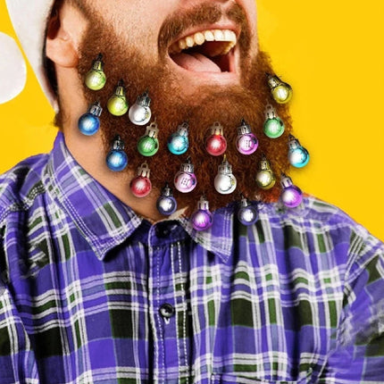 10Pcs Mixed Christmas Beard Hair Baubles Mini Festive Clip Decoration Gift Set