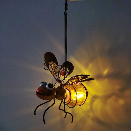 Solar Bee Light Hanging Waterproof Outdoor Tree Ornament Garden Decor