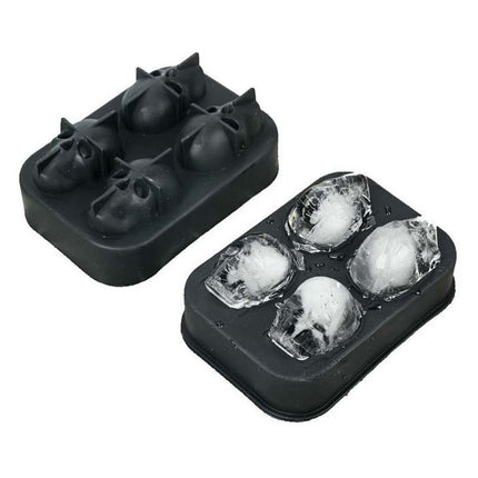 3D Skull Silicone Ice Jelly Cube Mold, Chocolate Tray Maker for Bar Party