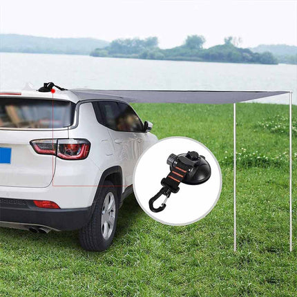 4 Pack Suction Cup Securing Hooks Tie Down Tarp Car Awning Camping