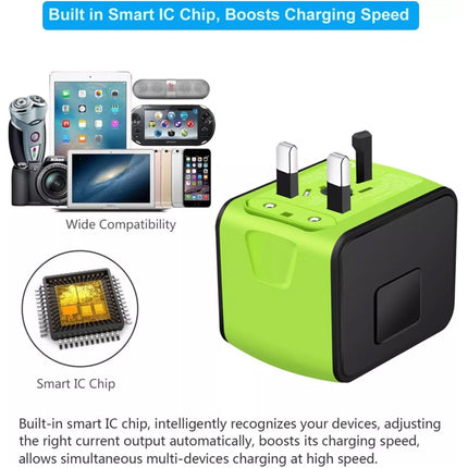 Universal Travel Adapter 3.4A: 3 USB + Type-C, Fast Charging
