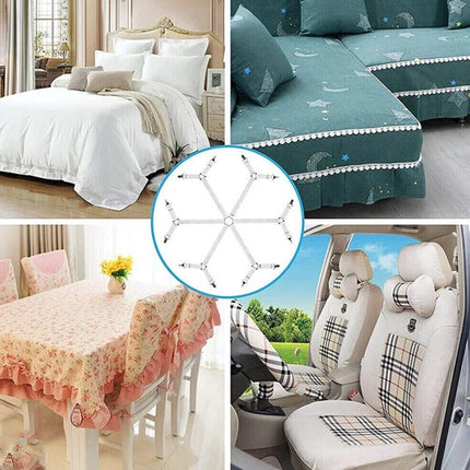 12 Clamps Bed Sheet Grippers, Mattress Fasteners Straps Holders for Fitted