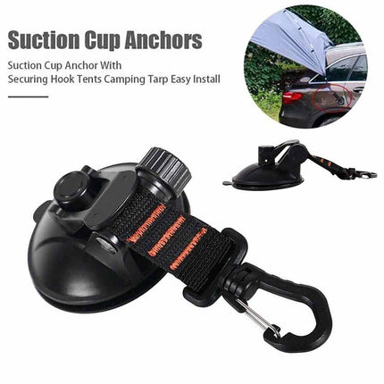 4 Pack Suction Cup Securing Hooks Tie Down Tarp Car Awning Camping