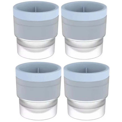 4X Large Silicone Ice Ball Maker Tray, Big Sphere Mold for Whiskey