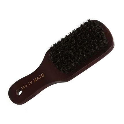 Natural Bristle Paddle Hair Brush Anti-Static Scalp Massage Dark Wood
