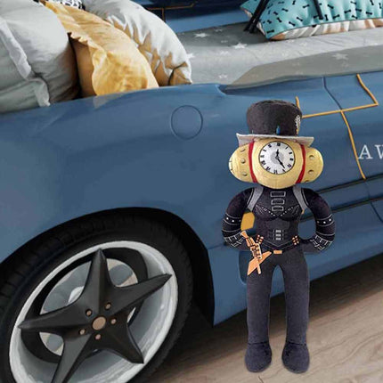30cm Titan Drill Man & Clockman Plush Toy Set, Soft Stuffed Dolls Gift