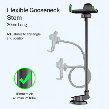 Car Phone Holder Gooseneck Suction Mount Long Arm for Windscreen Dashboard