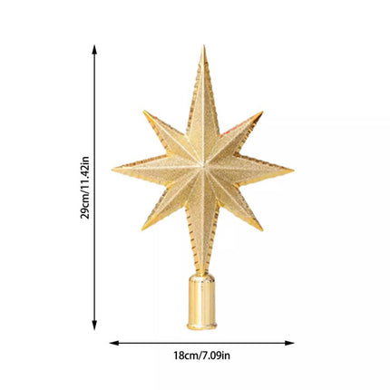 Christmas Tree Star Topper, Home Tree Top Star Ornament Xmas Decor