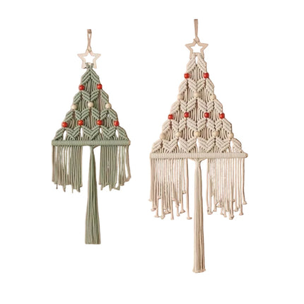 2Pcs Knitted Christmas Tree DIY Kit Wall Hanging Festive Gift Decor
