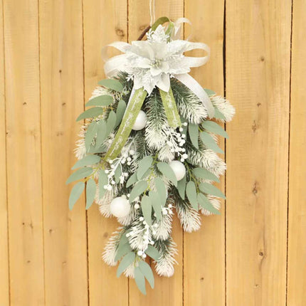 Christmas Door Wreath Xmas Wall Hanging Garland Flower Party Decor