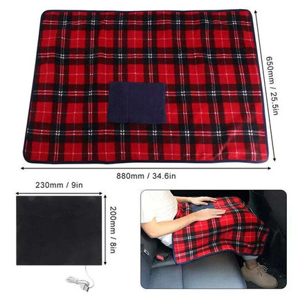 Electric Heated Throw Blanket Warm Washable Fleece Winter Warmer with Timer& Switch
