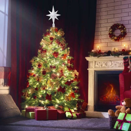 Christmas Tree Star Topper, Home Tree Top Star Ornament Xmas Decor