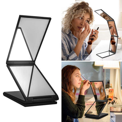Adjustable 4-Way Mirror for Self Haircut, 360° Four-Fold DIY Tool