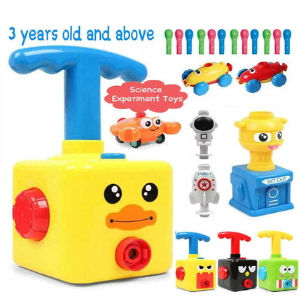 Balloon Powered Car Launcher Toy Inertia Creative Science Experiment Kit