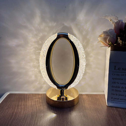 USB LED Crystal Lamp Touch Dimmable Bedside Night Light Decor Gift