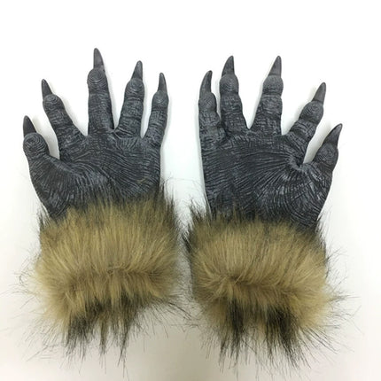 Halloween Werewolf Mask & Claw Gloves Cosplay Costume Horror Prop Set
