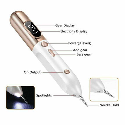 Laser Plasma Pen Skin Remover Machine LCD Freckle Mole Wart Dark Spot