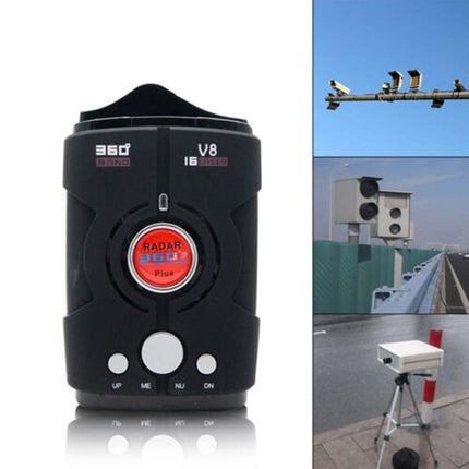 360 Degree Car Radar Detector Laser Speed Camera Full Band Voice Alarm