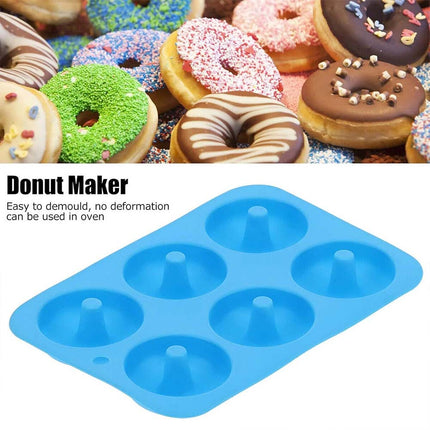 3PCS Silicone Donut Muffin Chocolate Cake Cookie Doughnut Baking Mould Tray
