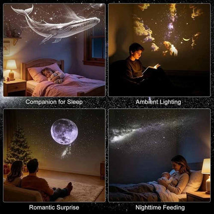 3 Films 15 Pictures Galaxy Projector USB Night Light Projection Lamp