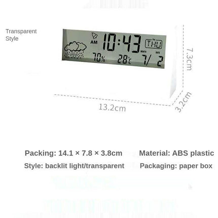 Digital LCD Thermometer Hygrometer Home Temperature Humidity Alarm Clock