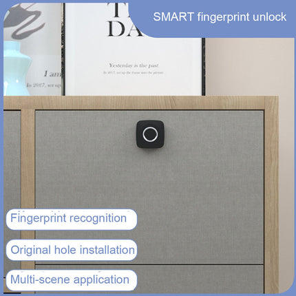 Mini Fingerprint Lock, Keyless Universal Electric Padlock for Locker