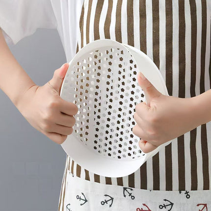 Multi-Layer Plastic Microwave Steamer Basket, Large Capacity Heat-Resistant