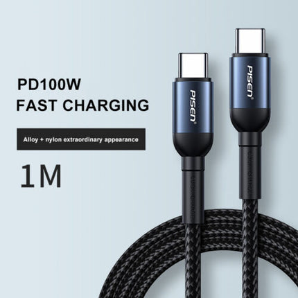 PISEN 100W Type-C to Type-C PRO Charger Cable, PD3.1 Gen2, 1M